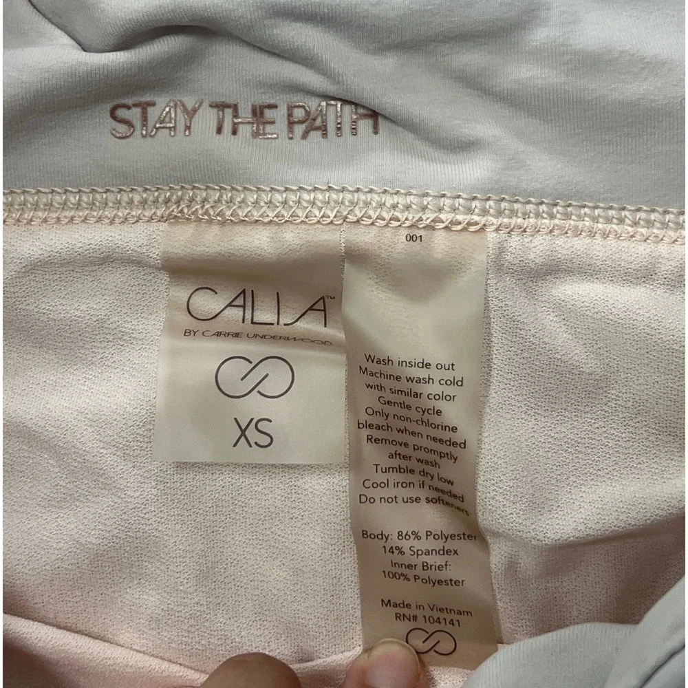 Calia Stay the Path Pink Polka Dot Athletic Sporty Shorts XS Vacation Workout